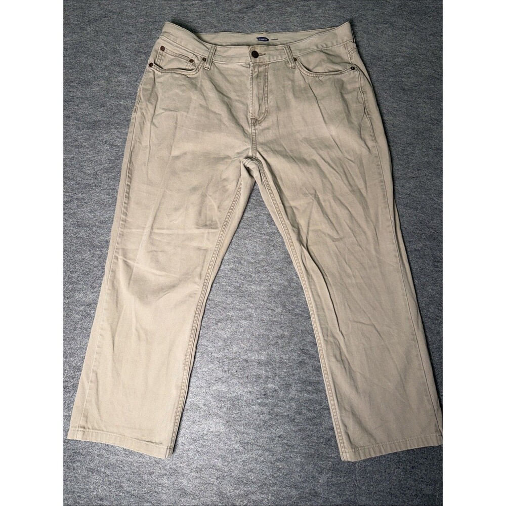 Old Navy Mens Straight Leg  Beige Chinos Pants Size 34x32